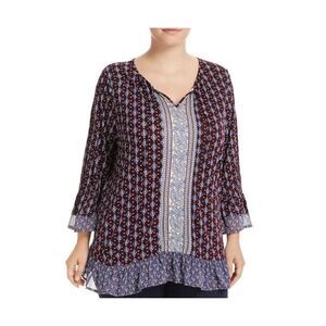 Lucky brand patterned blouse size large